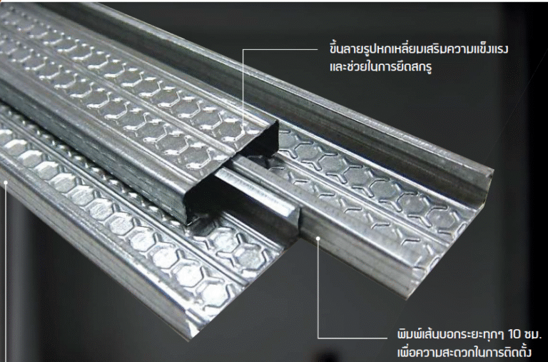 ระบบโครงคร่าวโลหะฝ้าเพดานฉาบเรียบ ตราช้าง